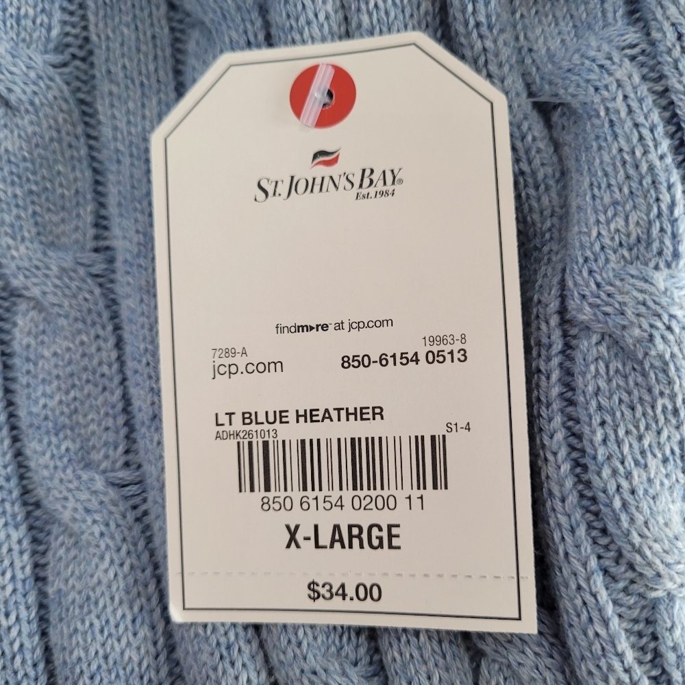 St. John's Bay Cable Knit Sweater Size XL - Picture 6 of 7